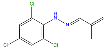 2-Propenal 2-methyl-2,4,6-trichlorophenyl hydrazone